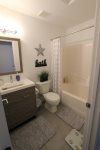 Upstairs bathroom with tub/shower combo